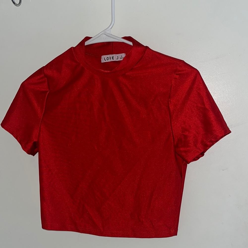 Red Silk Top Never Used